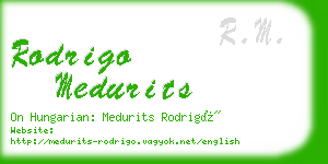 rodrigo medurits business card